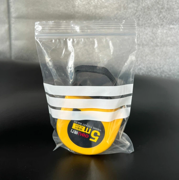 Transparent ziplock bag